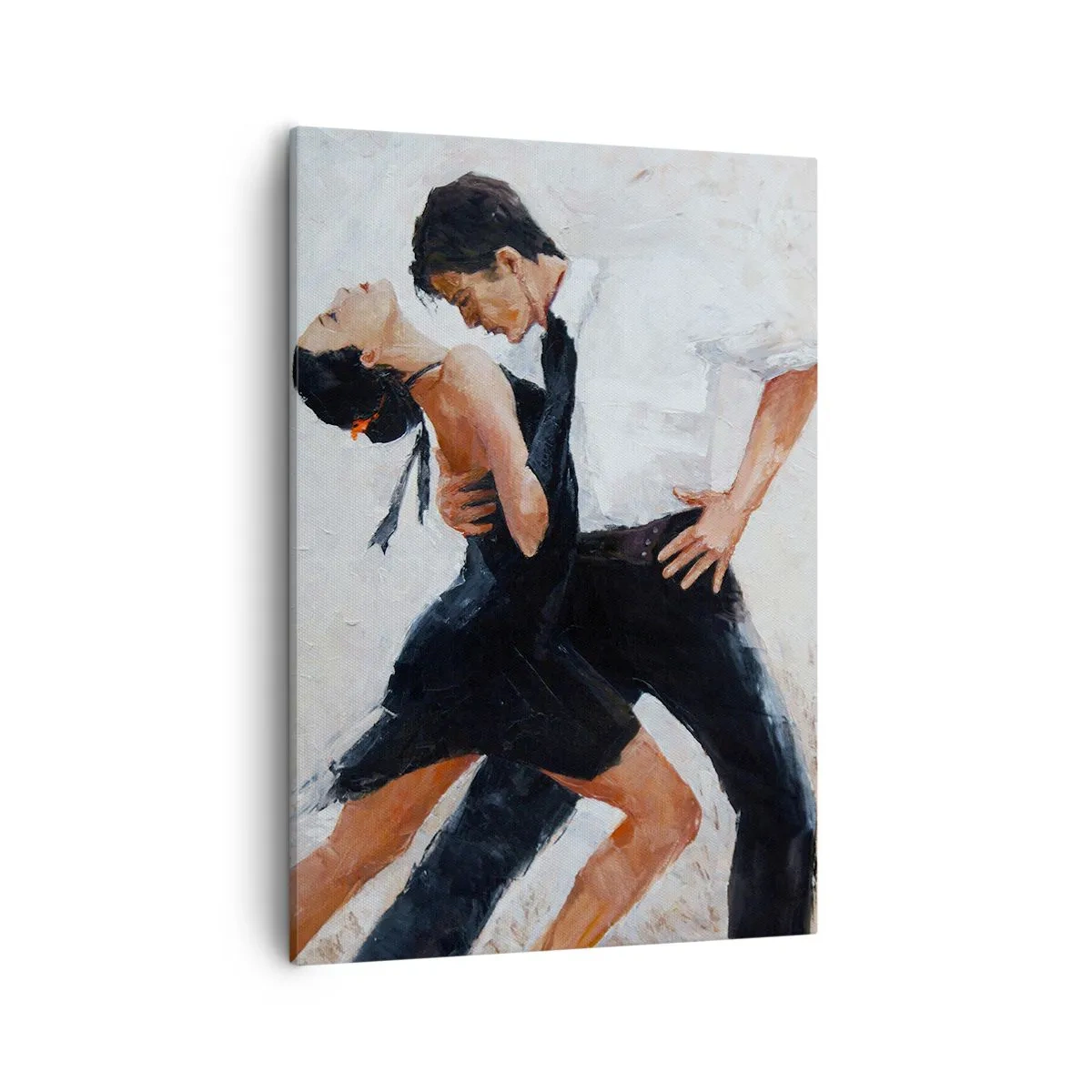 Impression sur toile - Image sur toile - Un couple dansant dans une photo élégante et sensuelle - 50x70cm - Tango de mes rêves et pensées - Décoration murale moderne pour le salon et la chambre ARTTOR