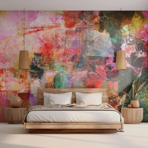 Papier Peint Photo Premium Sand - Un voyage à travers les roses - Abstraction, Morceau, Graphique - 300x210 cm