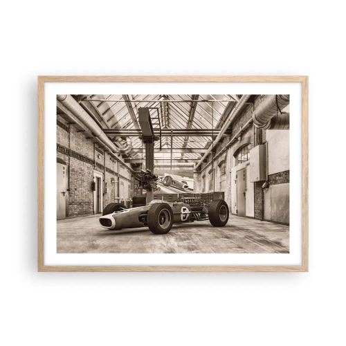 Affiche dans un chêne clair - Poster - Le repos du guerrier - 70x50 cm