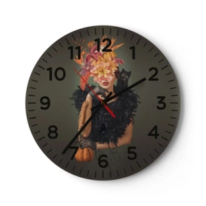 Horloge murale - Pendule murale - Sort de sorcière - 30x30 cm