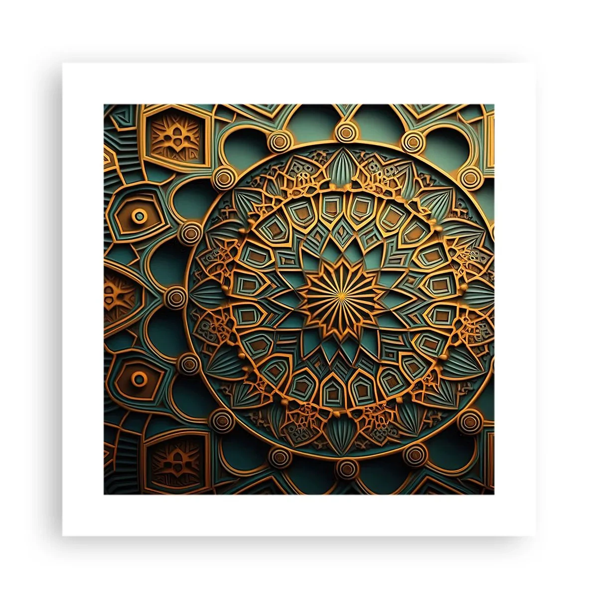 Affiche - Poster - Dans une ambiance arabe - 40x40 cm