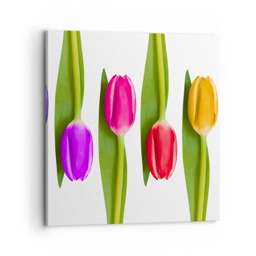 Impression sur toile - Image sur toile - Composition arc-en-ciel - 70x70 cm