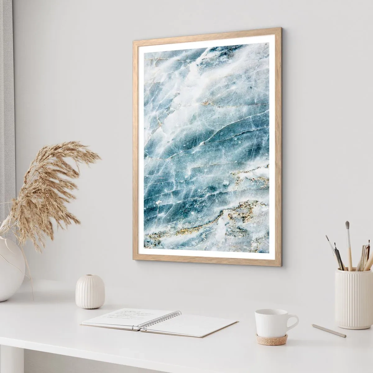 Affiche dans un chêne clair - Poster - Monde de glace - 50x70 cm