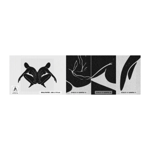 Échantillon de Papier Peint Premium Sand - Une âme commune - Personnes, Minimaliste, Jumeaux - 100x30 cm