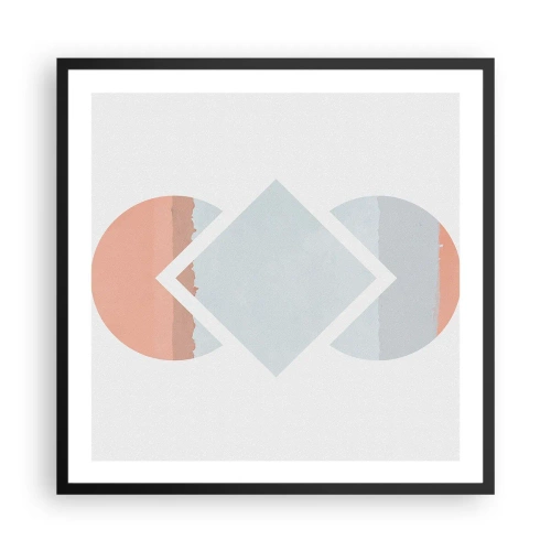 Affiche dans un cadre noir - Poster - La situation est clair - 60x60 cm