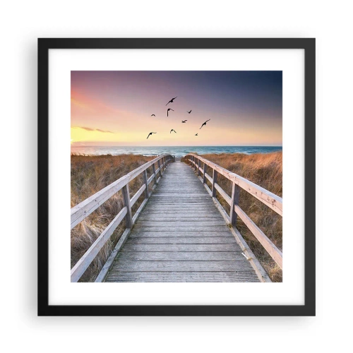 Affiche dans un cadre noir - Poster - Envol des espaces - 40x40 cm