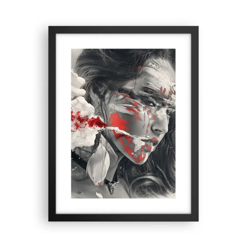 Affiche dans un cadre noir - Poster - Dans les fumées de l'absurde - 30x40 cm