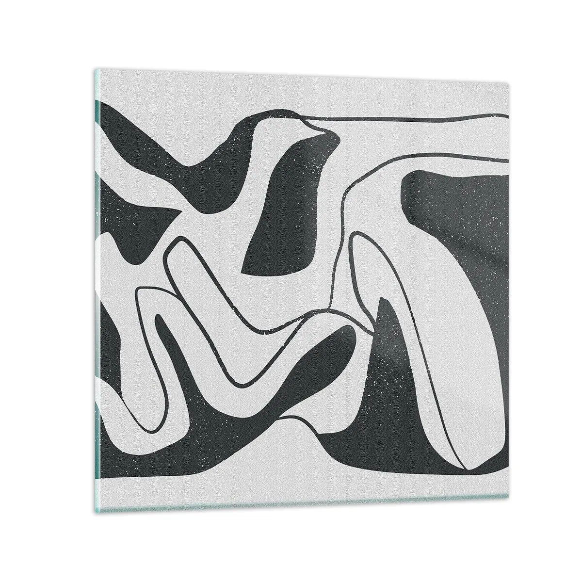 Impression sur verre - Image sur verre - Amusement de labyrinthe abstrait - 30x30 cm