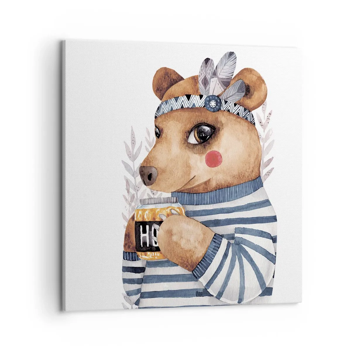 Impression sur toile - Image sur toile - Un nounours trop mignon - 50x50 cm