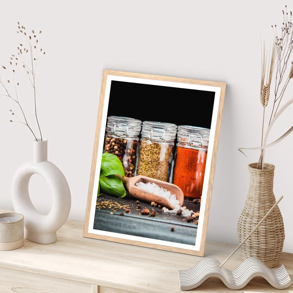 Affiche dans un chêne clair - Poster - Pour que la vie ait du goût - 61x91 cm