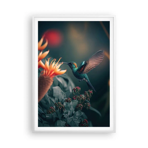 Affiche dans un cadre blanc - Poster - une vie vraiment colorée - 70x100 cm