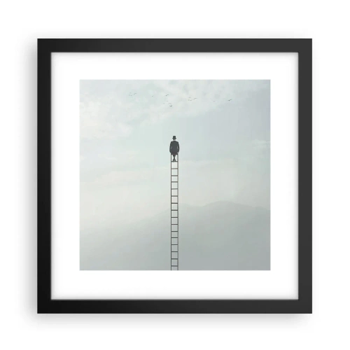 Affiche dans un cadre noir - Poster - Se soulever au-dessus - 30x30 cm