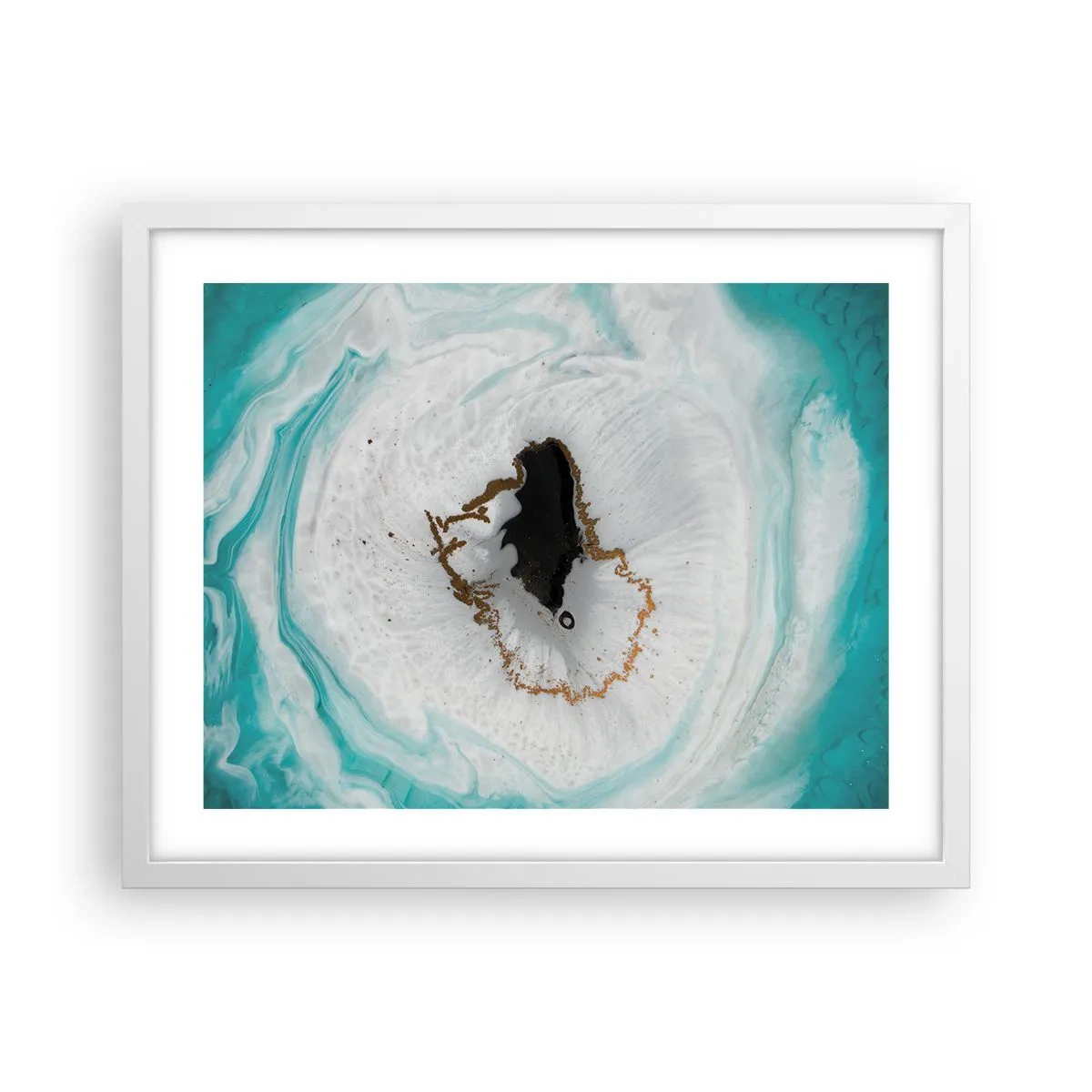 Affiche dans un cadre blanc - Poster - Pénétrer à l'intérieur - 50x40 cm