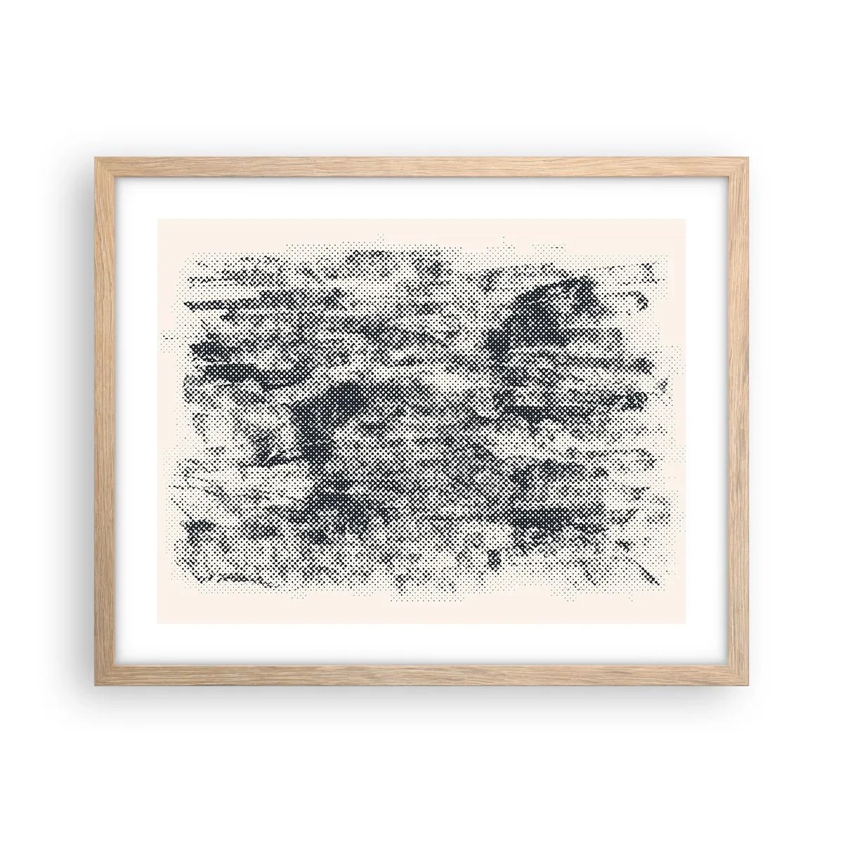 Affiche dans un chêne clair - Poster - Composition brumeuse - 50x40 cm