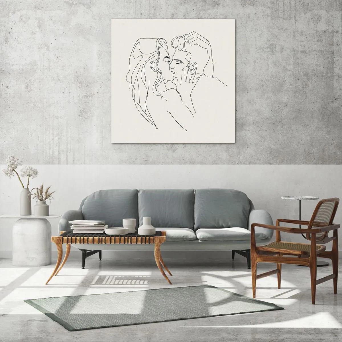 Impression sur verre - Image sur verre - Enlacé de sentiment - 30x30 cm