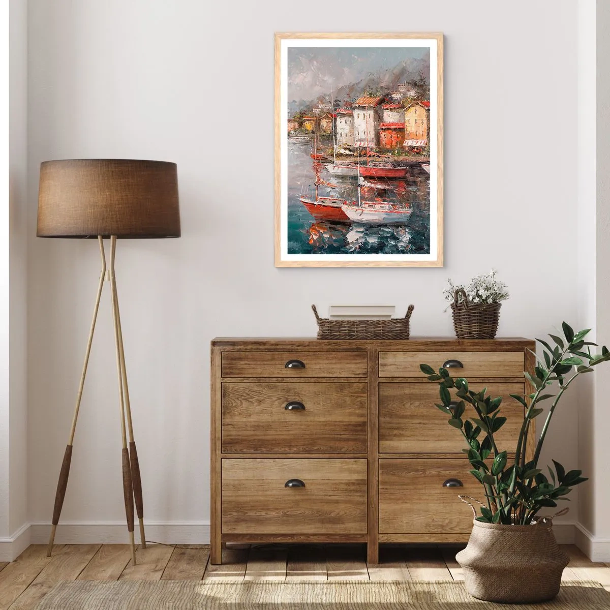 Affiche dans un chêne clair - Poster - Havre romantique - 40x50 cm