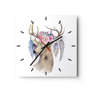 Horloge murale - Pendule murale - Guide de l'âme - doux, innocent - 40x40 cm