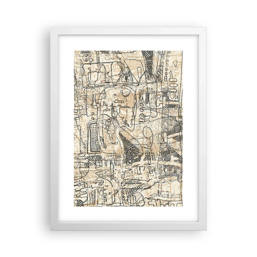 Affiche dans un cadre blanc - Poster - Il attend d'être décodé - 30x40 cm