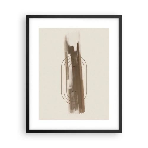 Affiche dans un cadre noir - Poster - Parfum de gris - 40x50 cm