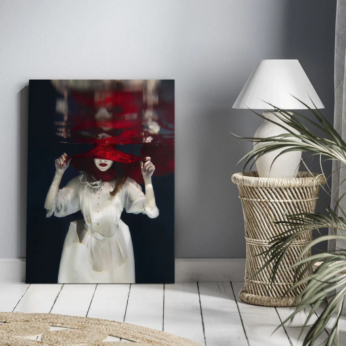 Impression sur toile - Image sur toile - Femme mystérieuse - 65x120 cm