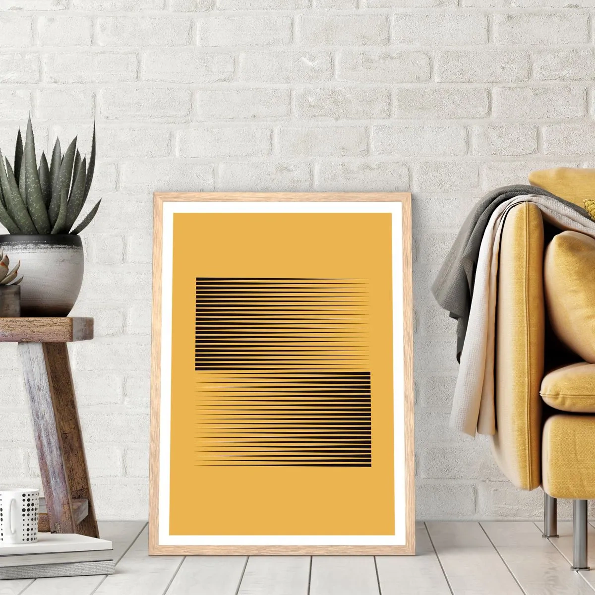Affiche dans un chêne clair - Poster - Cadre opposé - 40x50 cm