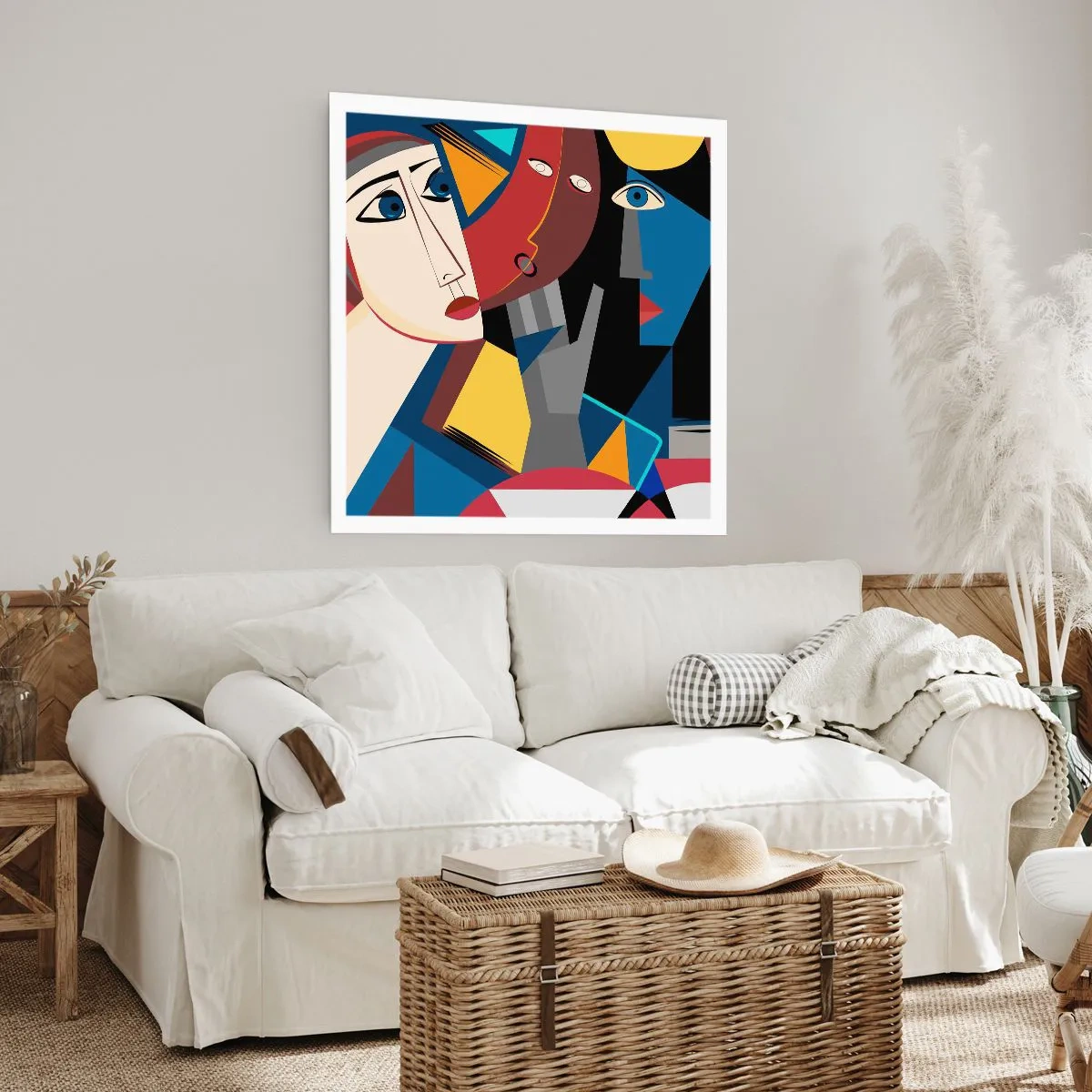Affiche - Poster - Une conversation entre cubistes - 50x50 cm