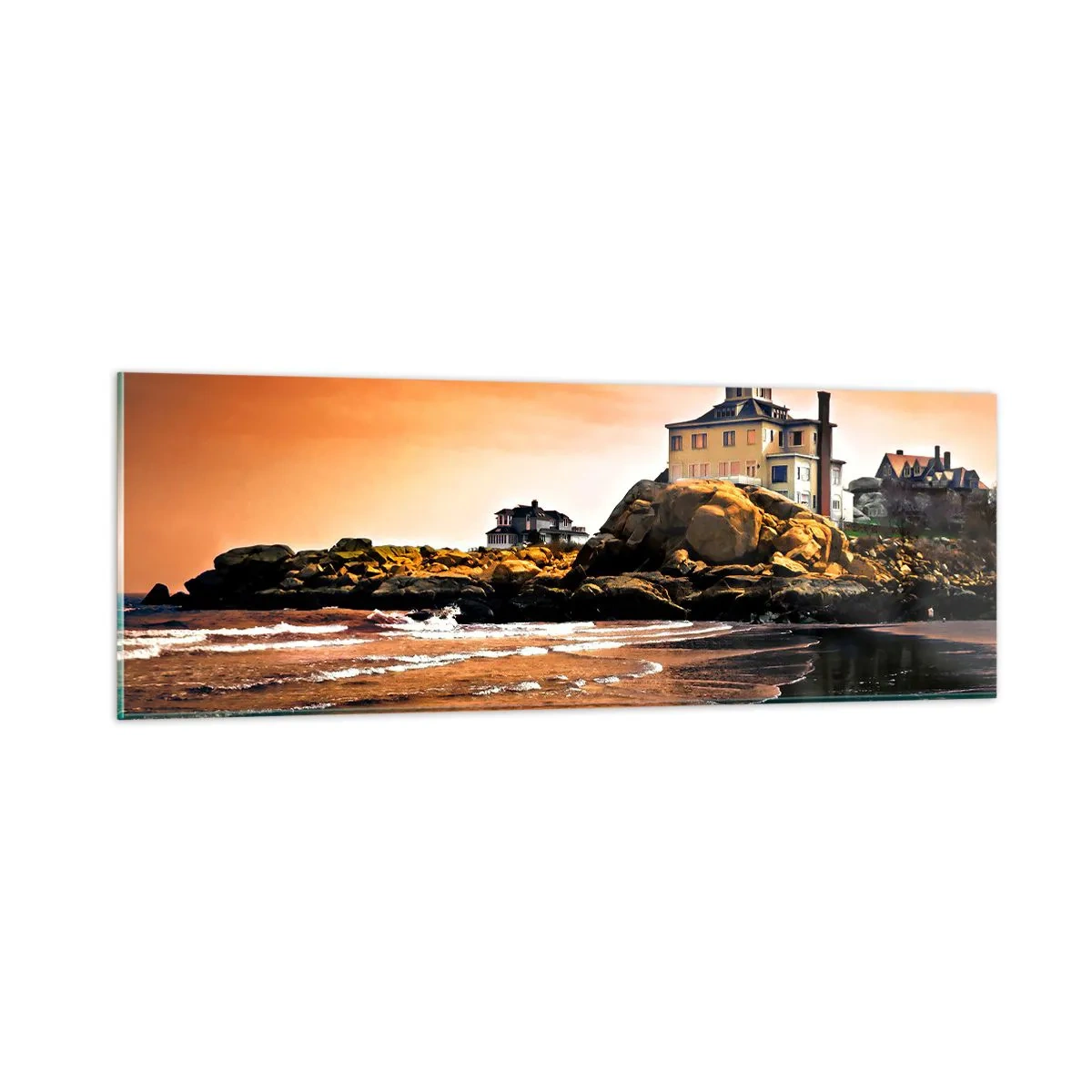Impression sur verre - Image sur verre - L'élégance de la côte ouest - 90x30 cm