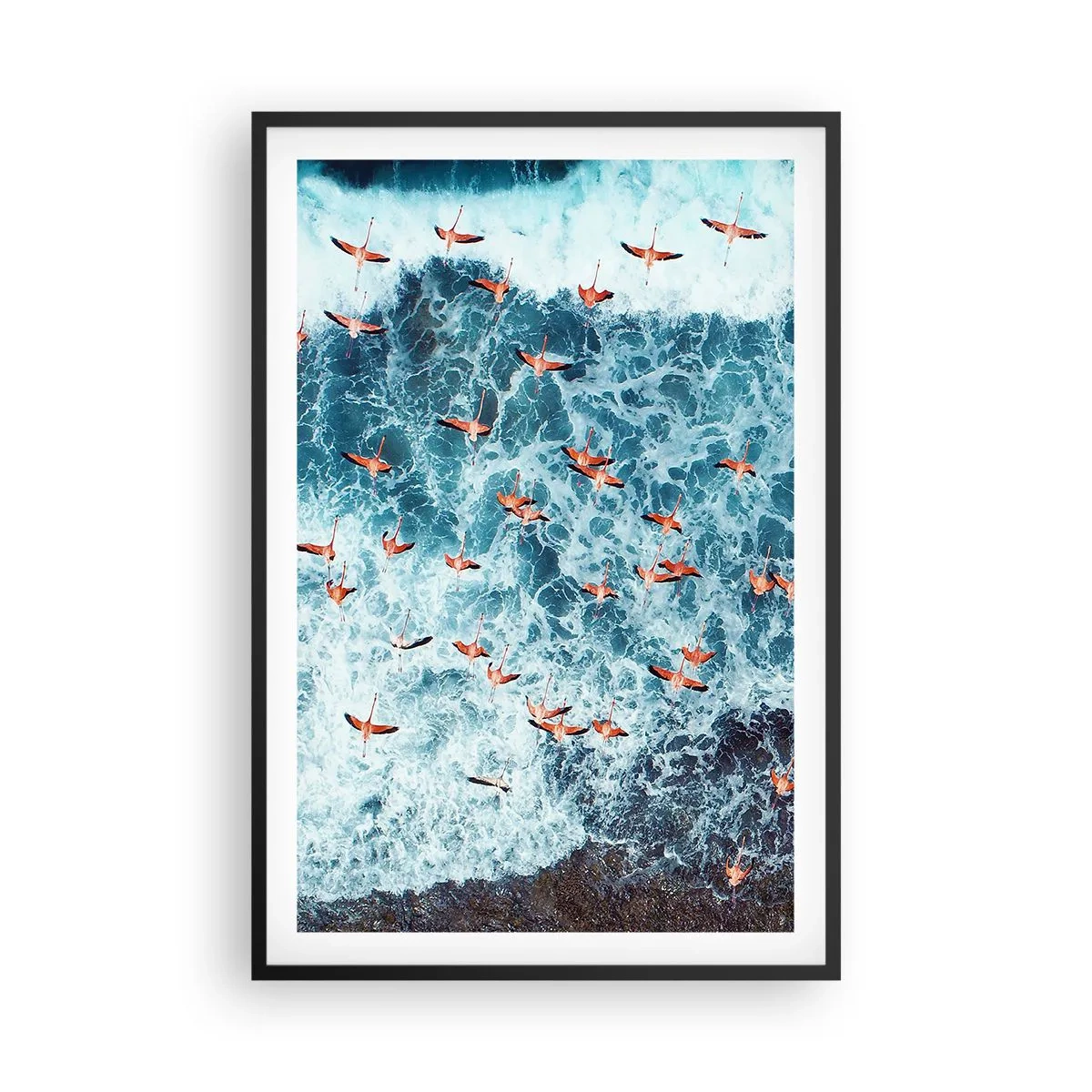 Affiche dans un cadre noir - Poster - Défilé du bord de mer - 61x91 cm