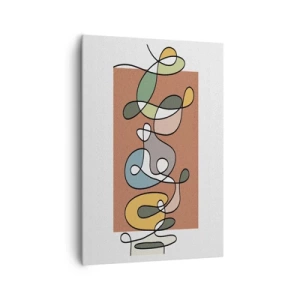 Impression sur toile - Image sur toile - Abstraction : danse colorée - 70x100 cm