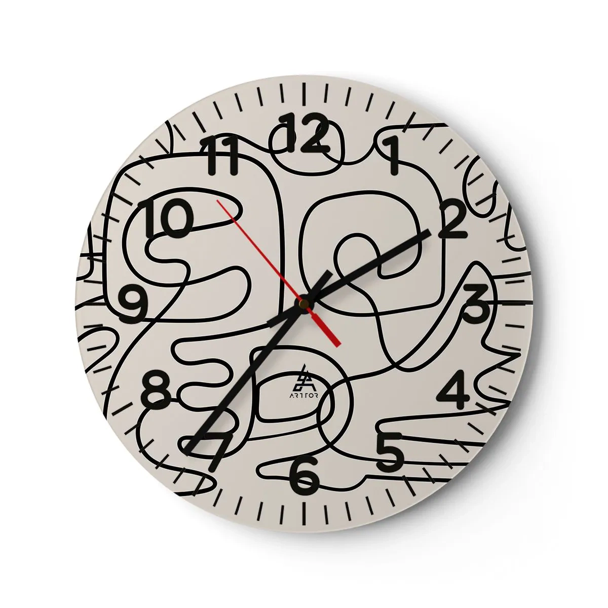 Horloge murale - Pendule murale - Suivez les indices - 30x30 cm