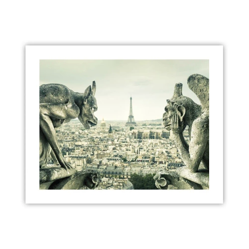 Affiche - Poster - Bavardage parisien - 50x40 cm