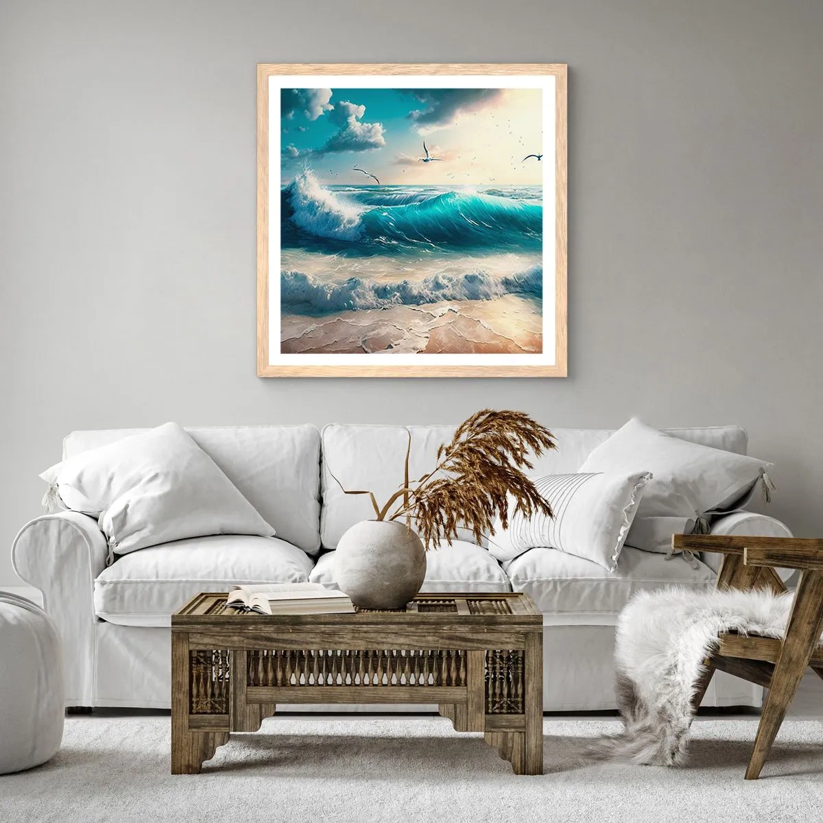 Affiche dans un chêne clair - Poster - Ça bourdonne seulement pour toi - 40x40 cm