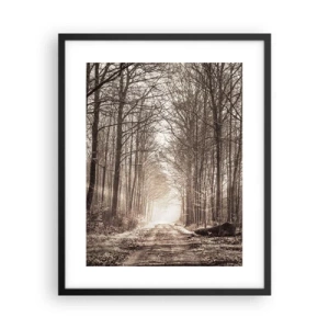 Affiche dans un cadre noir - Poster - Cathédrale de la forêt - 40x50 cm