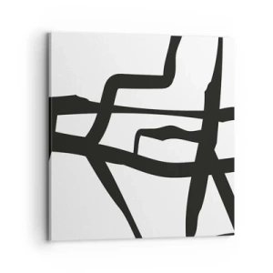 Impression sur toile - Image sur toile - Conception noir et blanc - 70x70 cm