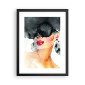 Affiche dans un cadre noir - Poster - Secret de l'élégance - 30x40 cm