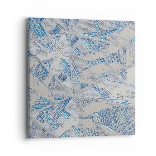 Impression sur toile - Image sur toile - Dans un labyrinthe bleu-gris - 40x40 cm