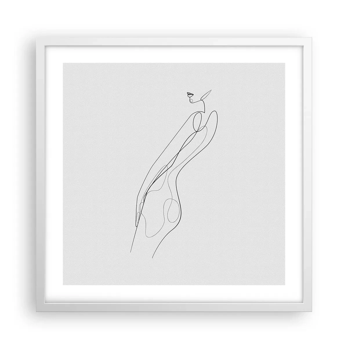 Affiche dans un cadre blanc - Poster - Juste une promesse - 50x50 cm