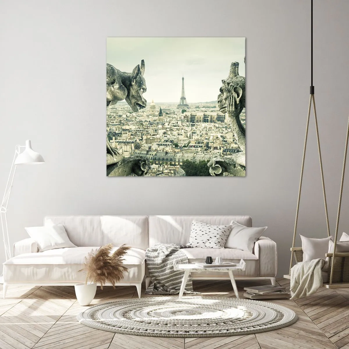 Impression sur toile - Image sur toile - Bavardage parisien - 60x60 cm