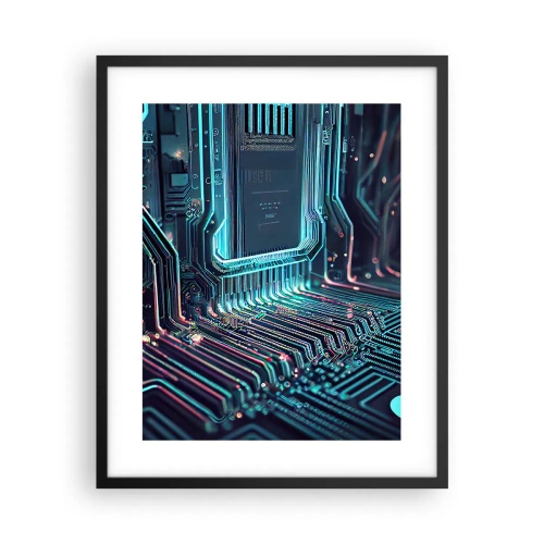 Affiche dans un cadre noir - Poster - Je pense comme ça… - 40x50 cm