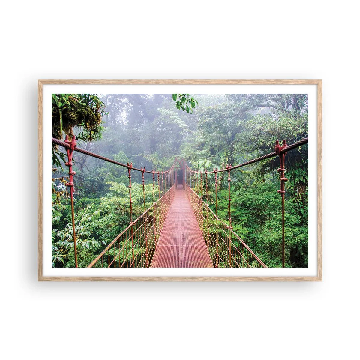 Affiche dans un chêne clair - Poster - Suspendu sur les couronnes - 100x70 cm