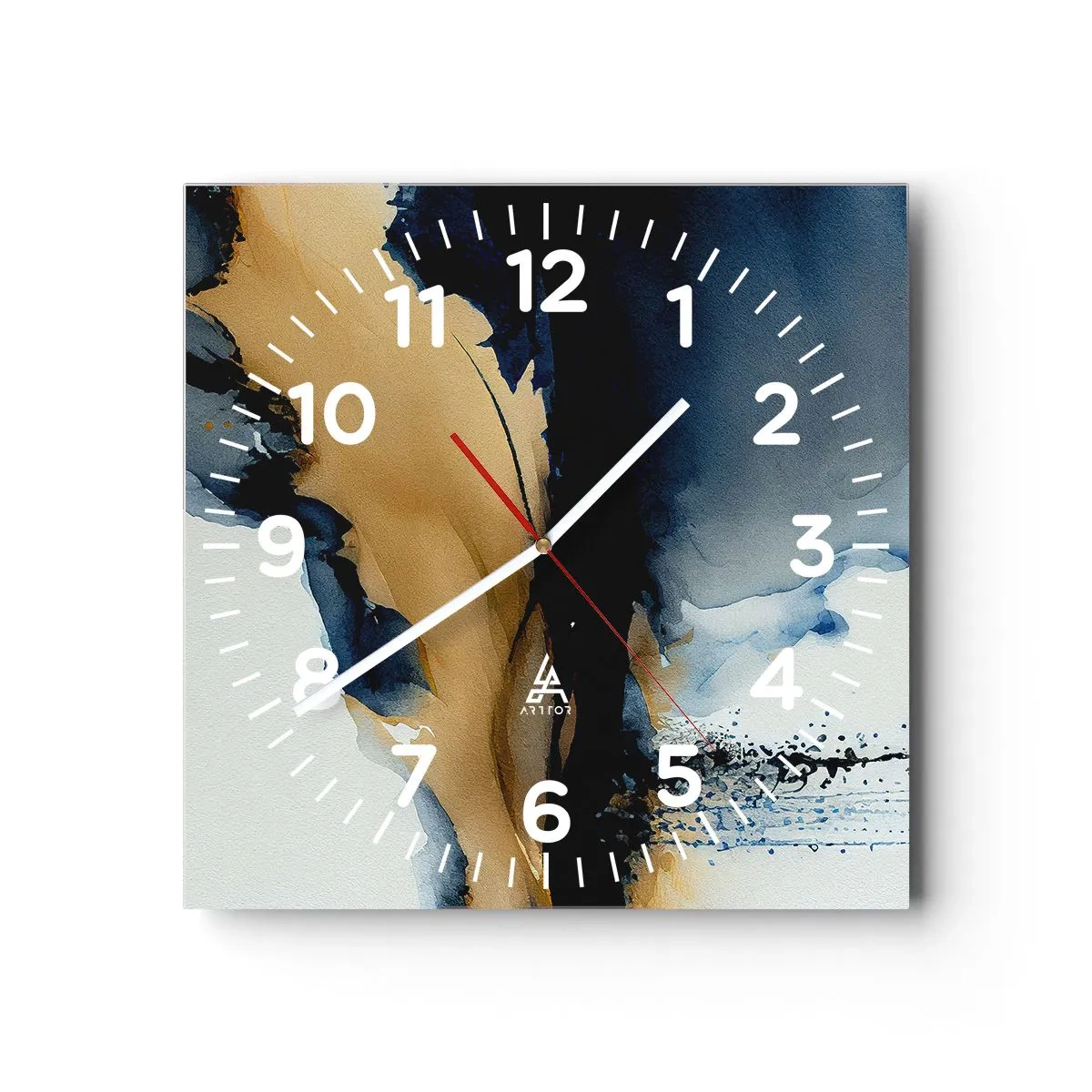 Horloge murale - Pendule murale - Derrière le rideau - 30x30 cm