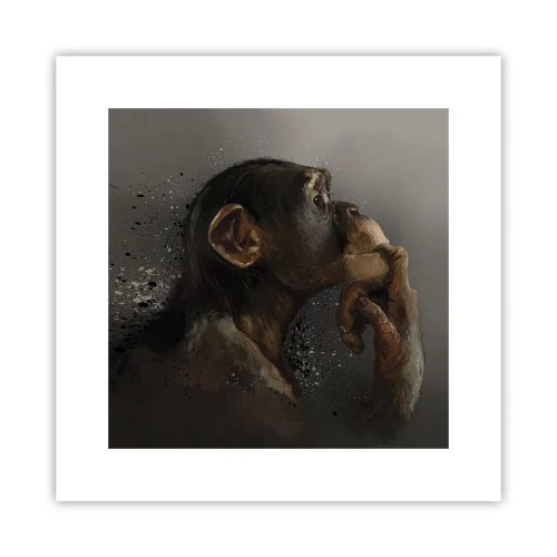 Affiche - Poster - Certainement un penseur - 30x30 cm