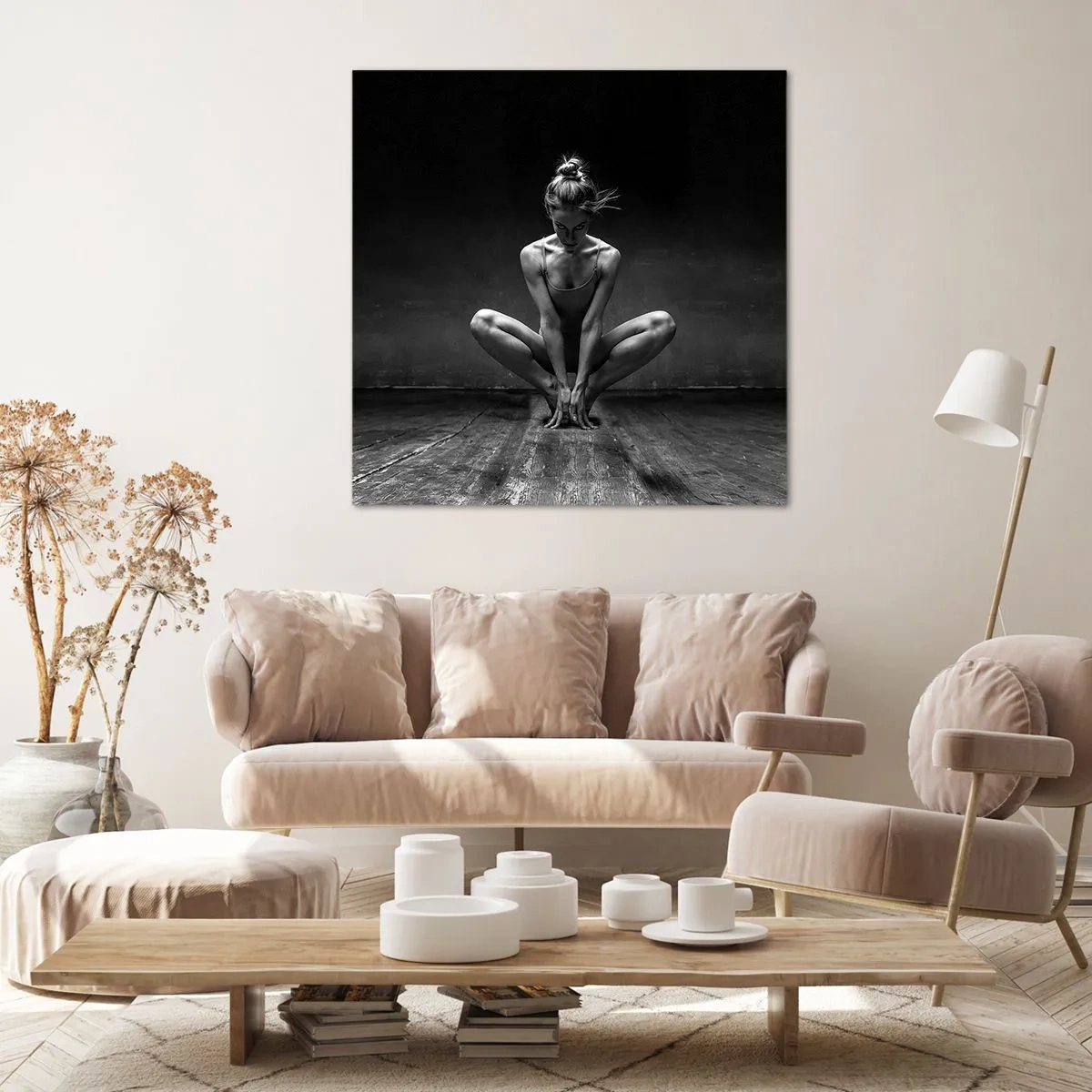 Impression sur toile - Image sur toile - Concentration de l'énergie de la danse - 40x40 cm