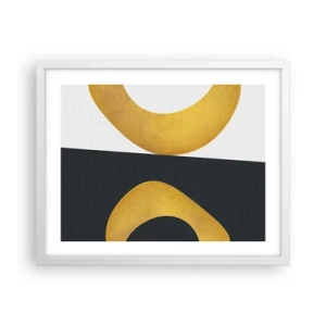 Affiche dans un cadre blanc - Poster - Avant tout : l’or - 50x40 cm