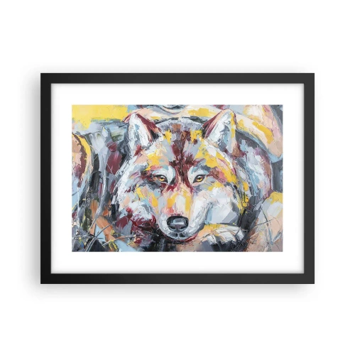 Affiche dans un cadre noir - Poster - En paix au milieu des siens - 40x30 cm