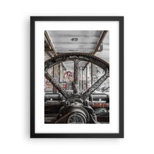 Affiche dans un cadre noir - Poster - Vie secrète d'une usine - 30x40 cm