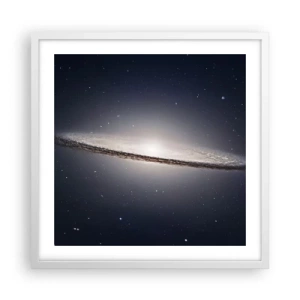 Affiche dans un cadre blanc - Poster - Il y a bien longtemps, dans une galaxie très lointaine… - 50x50 cm