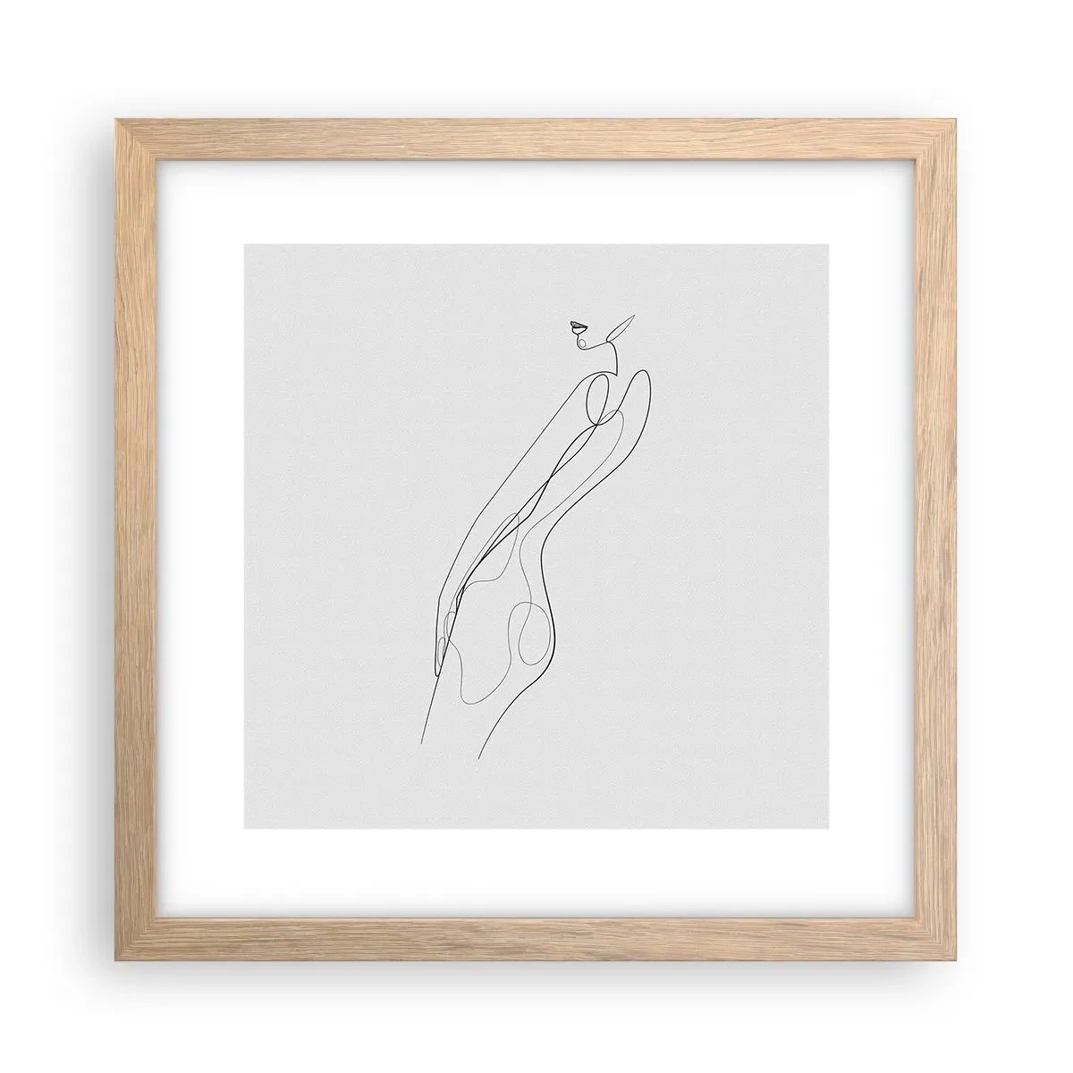 Affiche dans un chêne clair - Poster - Juste une promesse - 30x30 cm