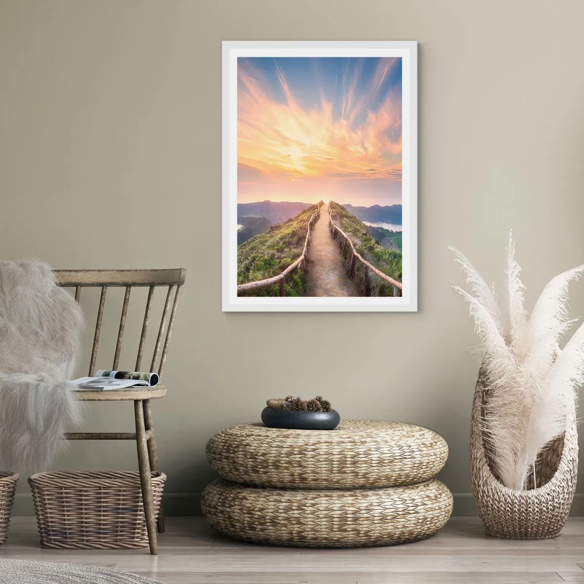 Affiche dans un cadre blanc - Poster - Proche du ciel - 70x100 cm