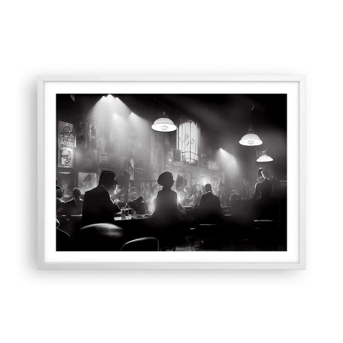 Affiche dans un cadre blanc - Poster - Dans une ambiance jazz - 70x50 cm